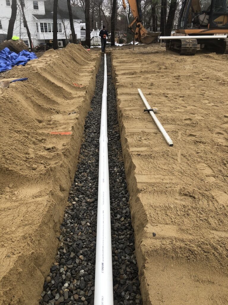 leaching trenches in Boxborough MA