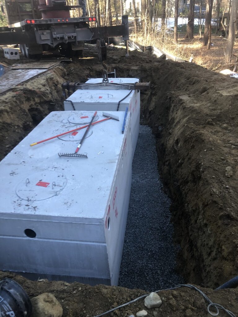 septic tank and chamber in Concord MA