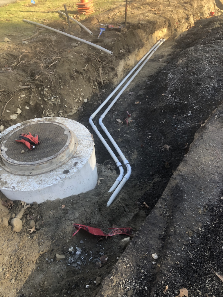 electrical trench in Weston MA- EmRay Excavating